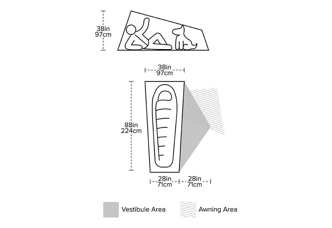 Big Agnes Copper Spur Bikepack measurements